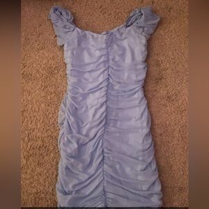 light blue tight dress
